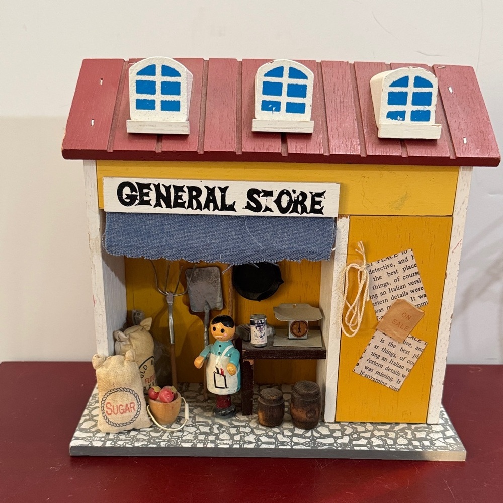 Vintage handmade Miniature General Store Model